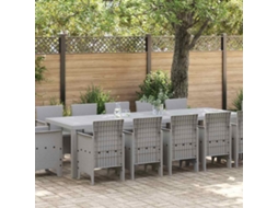 Vidaxl Conjunto De Jantar Para Jardim 13 Unid. Cinzento-claro