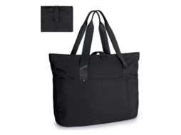 Bolsa tote feminina dobrável com zíper para viagem, praia, escola, trabalho AQUAFORGE