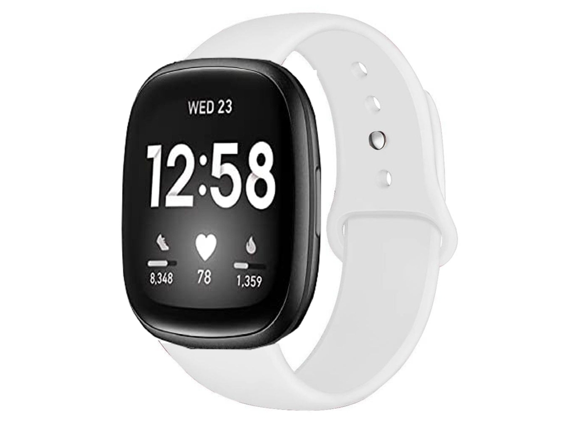 Bracelete Silicone Líquido para Fitbit by Google Versa 3 Branco