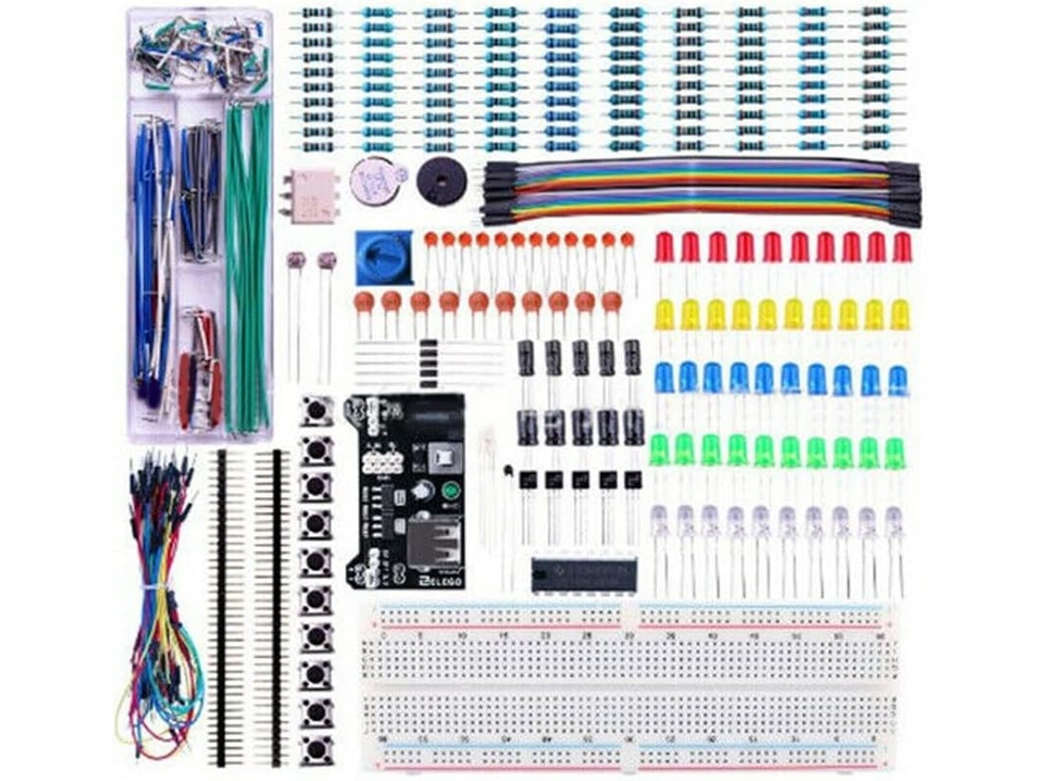Kit Inicial De Componentes Eletrônicos Com Placa De Ensaio De 830