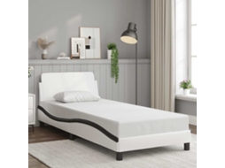 Vidaxl Estrutura De Cama Dover Couro Artificial 90x190cm