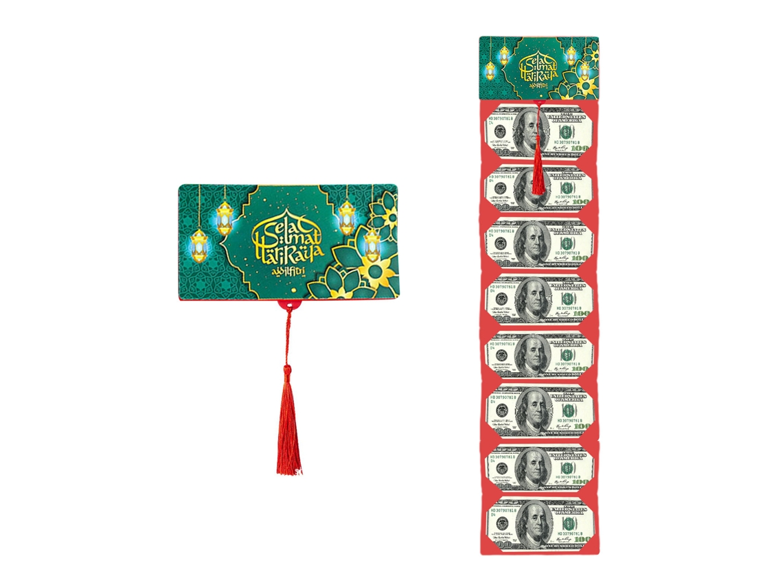 Laxiscreed Envelope Verde Malaysia Dobrável Vermelho Com Cartão E Moldura Criativa