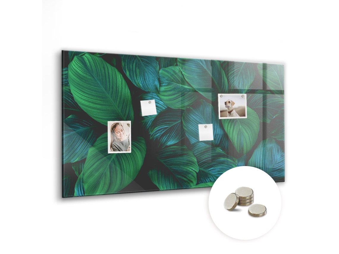 Lousa Magnética Folhas Da Natureza Para O Escritório Espelharte (120x60 Cm)