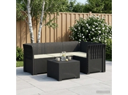 Vidaxl Sofá De Jardim Para 4 Pessoas Com Almofadas Estilo Rattan Pp