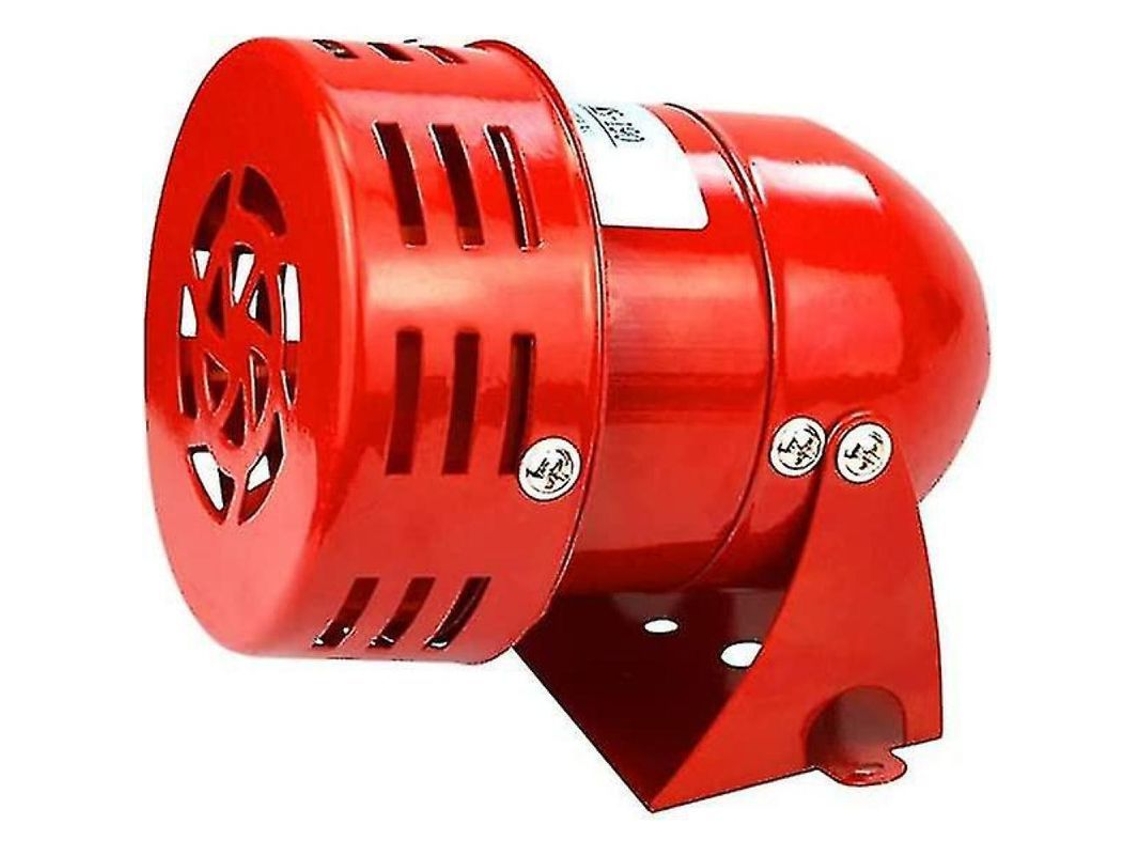 Alarma Exterior Potente 220v Sirena 120db Motor Rojo Conduit Para Industria Barco Gxg