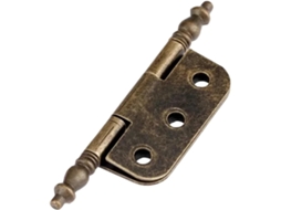 Conjunto De 4 Dobradiças Ferro Com 6 Furos, Cor Bronze, 70x35mm,