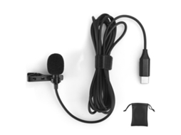 Microfone Lavalier Portátil Clip On Com Conector Type C Para Gravação E Transmissão Sem Fio Em Celular