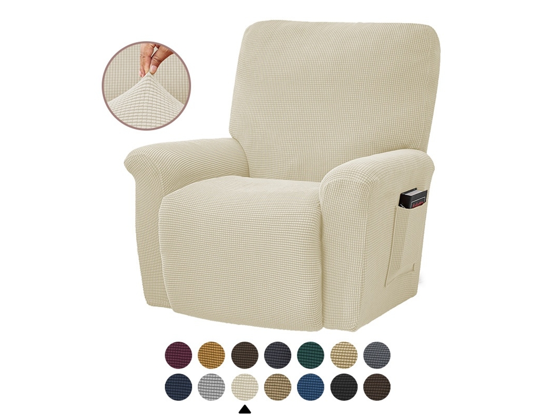 Capa Elástica Para Sofá Reclinável Lazboy Branco Com Proteção Prática Elysve