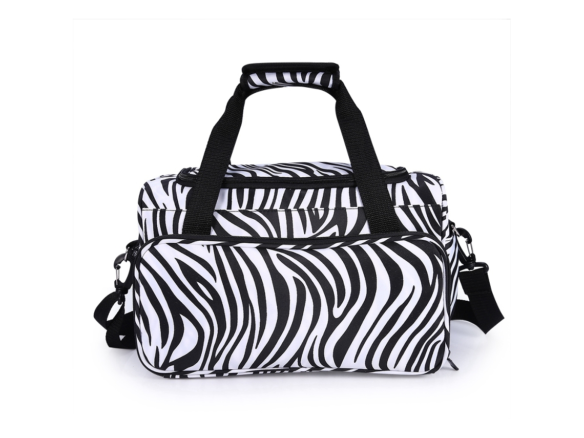 2026 bolsa Portátil para Ferramentas de Cabeleireiro com Listras Zebra para Tesouras e Pentes Estojo de Cabeleireiro