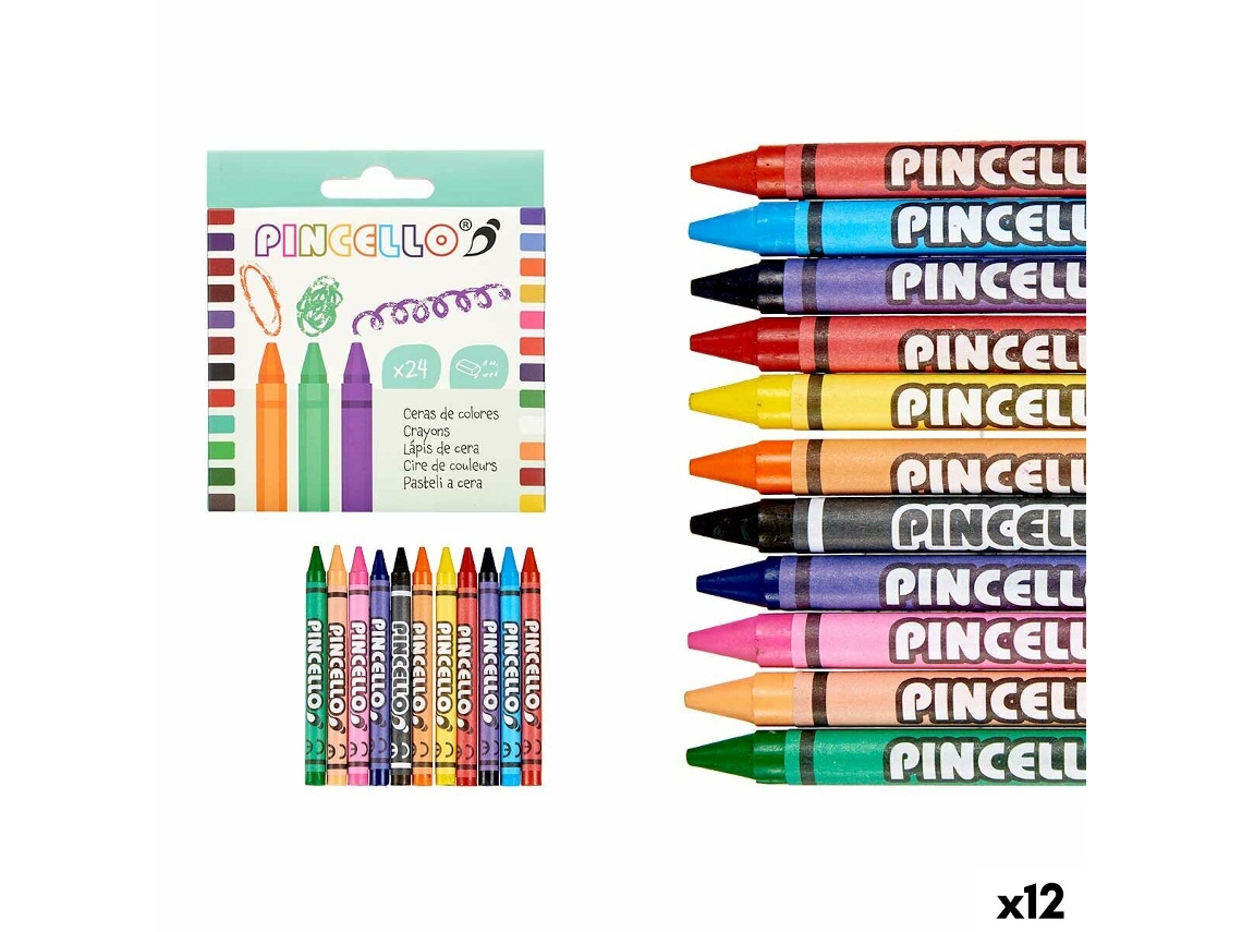 Ceras de cores PINCELLO 45928 (12 unidades)