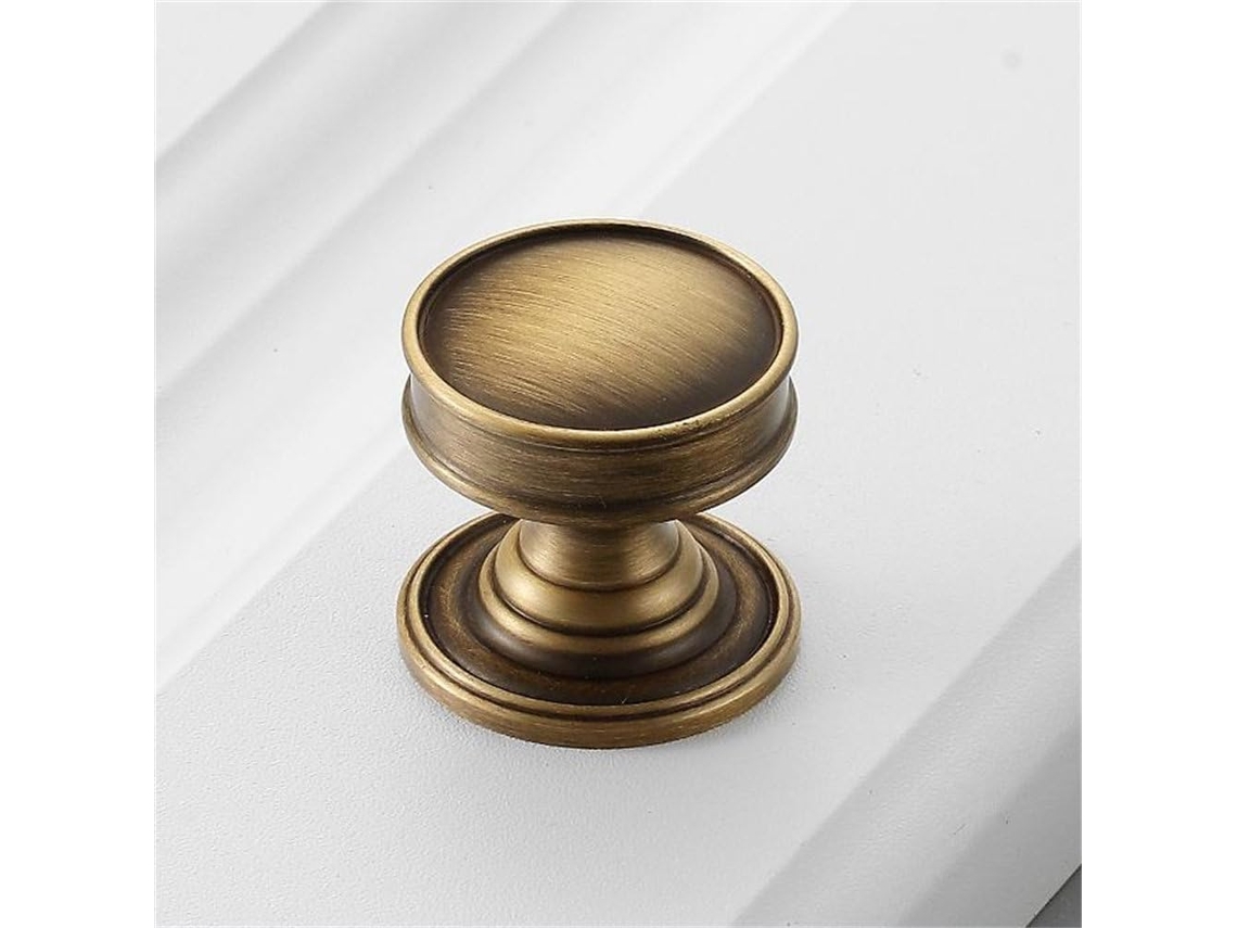 Porta De Latão, Puxador De Armário Vintage Antigo De Cobre Com Furo Único, Modelo 5520.