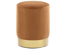 Vidaxl Banco 28 X 36 Cm Veludo Castanho E Dourado
