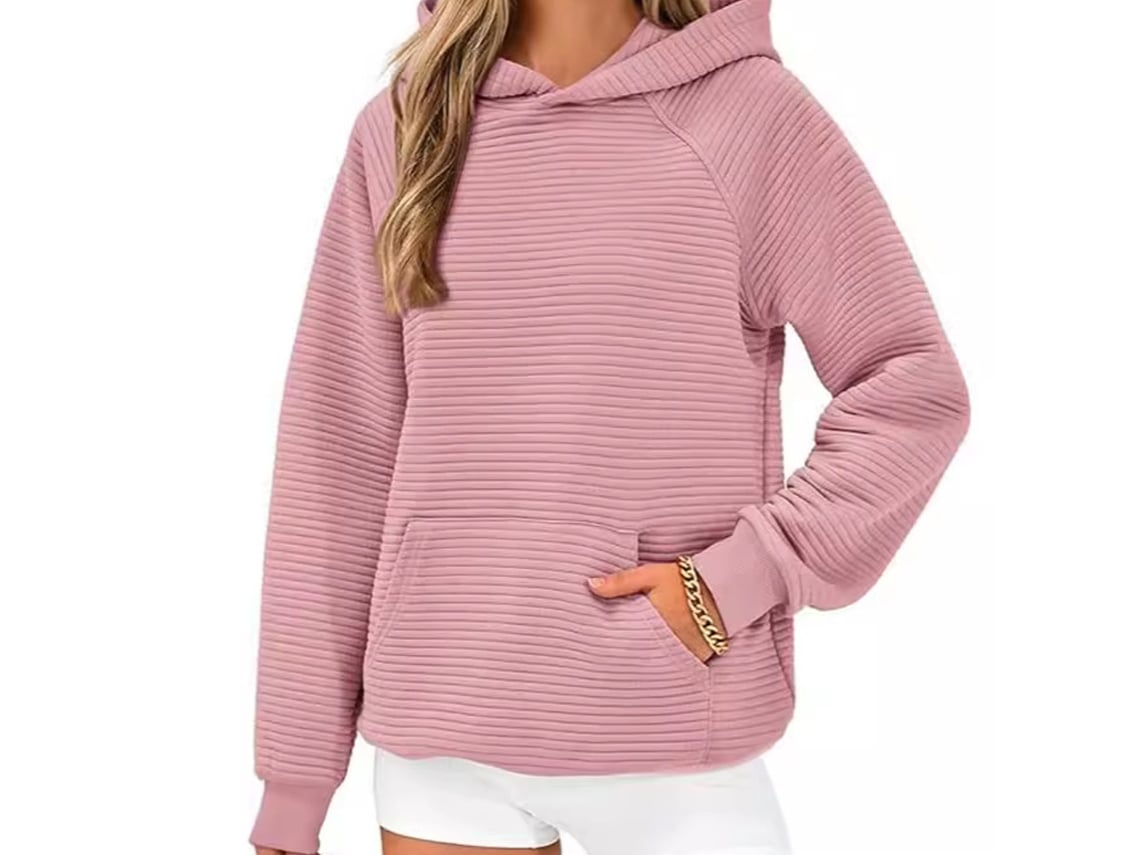 Jaqueta Feminina Casual Co Capuz Anga Longa Poliéster 2l