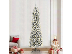 Vidaxl Árvore De Natal Artificial Branco 240 Cm Pvc, Metal E Plástico