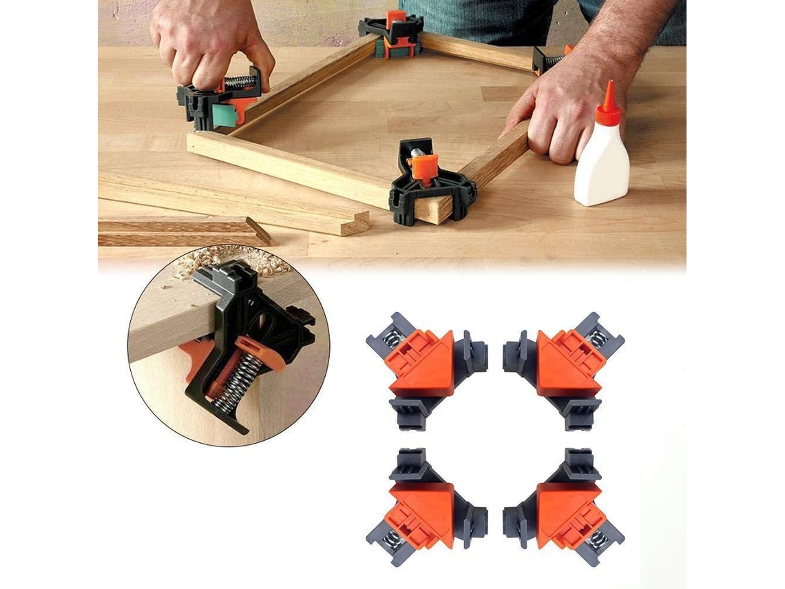Conjunto De Grampos De Ângulo Reto Grampos De Canto De 90 Graus (pac, Resistente, Prático E Fácil De Utilizar Elysve