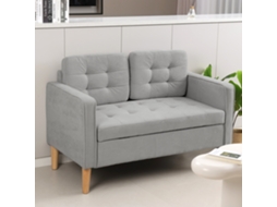 Sofá De 2 Lugares Com Armazenamento, Estofado Em Veludo Para Sala Ou Quarto, 117x62x78 Cm Quenty