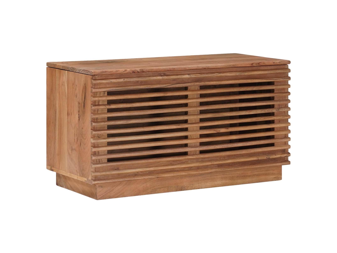 Vidaxl Caixa De Armazenamento Natural 85 X 40 X 46 Cm