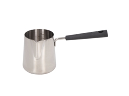 Jarra Para Espumar Leite Em Aço Inoxidável 201 Com Cabo Longo, Textura Brilhante E Design Elegante, Ideal Para Preparar Café Em Casa