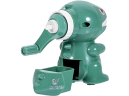 Apontador De Lápis Manual Em Formato De Dinossauro, Plástico Verde, Leve, Ajustável Para Grafites Finos E