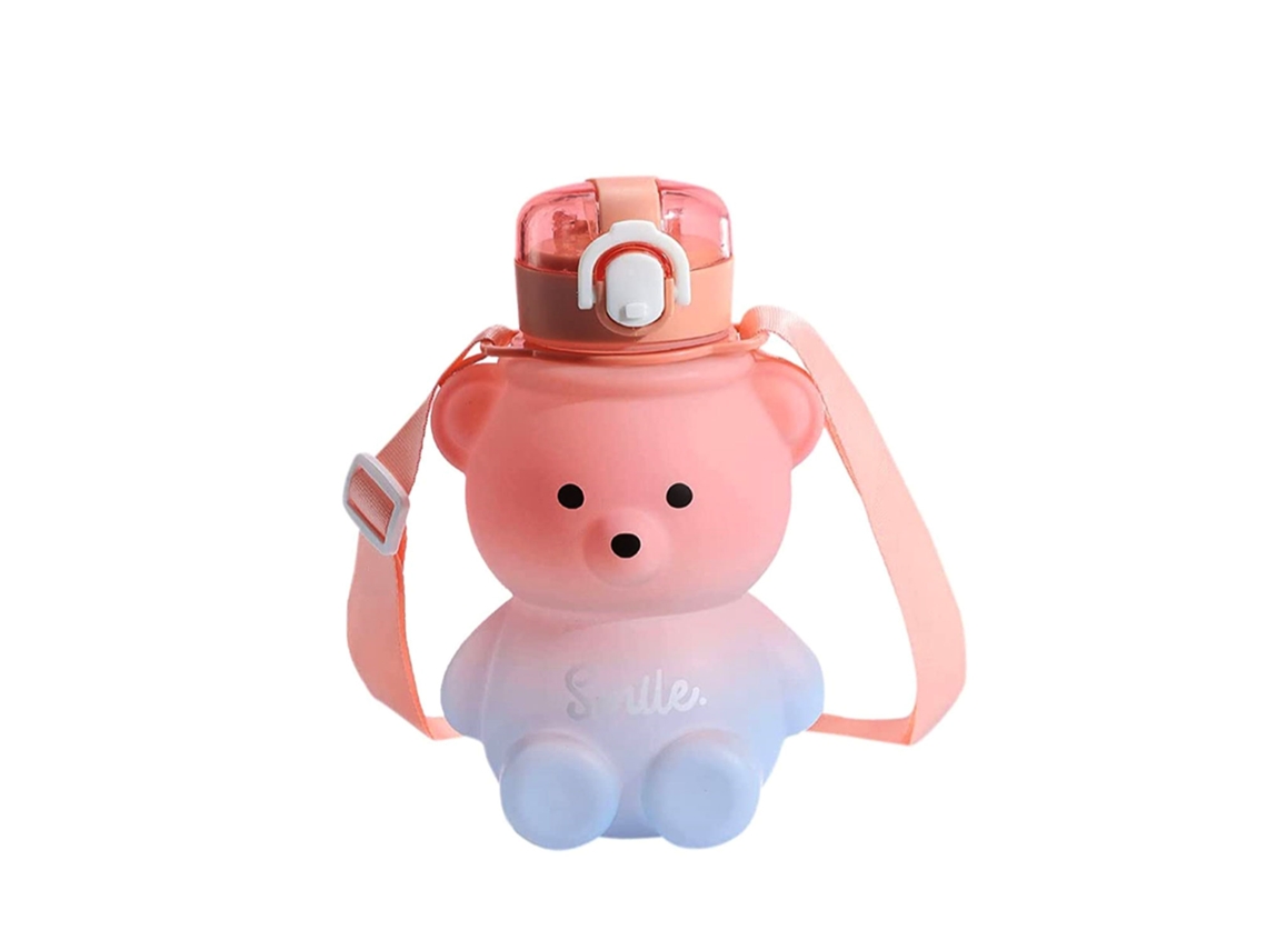 Garrafa de Água Infantil Fofa em Formato de Urso MDUG (laranja 0,7l)