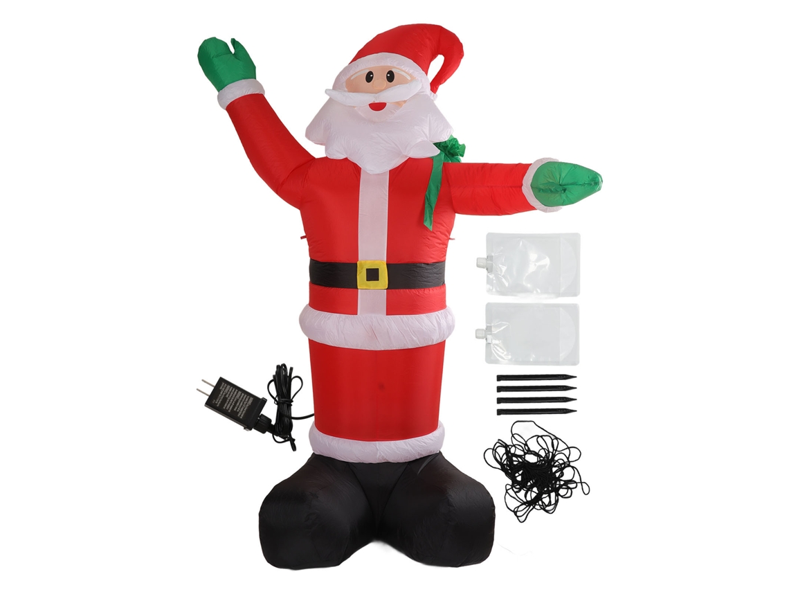 Laxiscreed Decor De Natal Santa Inflável De 2,4m Com Luz Led Para Jardim E Interior