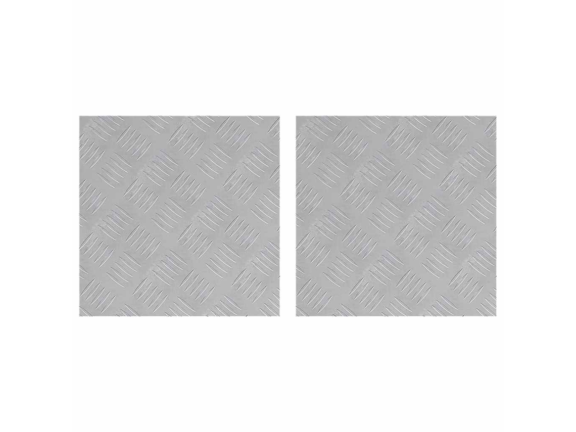 Degrau Quadrado 2 Peças Prateado 40 X 40 Cm Alumínio MAISON EXCLUSIVE