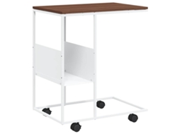 Mesa de apoio com rodas Madeira Branca MAISON EXCLUSIVE 55x36x63,5 cm