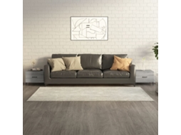 Vidaxl Mesas De Centro + Pernas De Metal 2pcs 50x50x40 Cm Sonoma Cinza