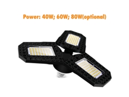 Luz de Garagem Deformável LED de 3 Páginas com Ângulo Ajustável Base E27/e26 6000K