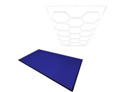 Placas de Polipropileno com Bordas Azul e Luz Led Hexagonal para Teto MONSTERSHOP (120 Un)