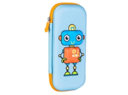 Estuche De Lápices Robot 3d Para Niños Estuche Cartoony Capacidad Grande Azul Claro