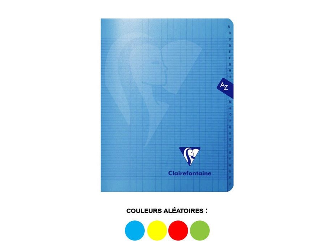 Repertório A Z Clairefontaine 96 Páginas 17 X 22 Cm Quadrados Grandes Séyès Encadernação Grampeada Brilvibera