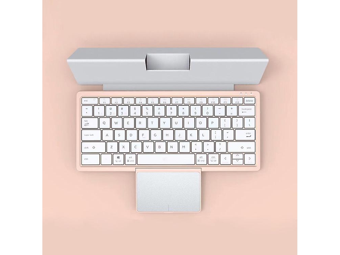 Teclado Bluetooth dobrável multidispositivo Slowmoose com touchpad, teclado sem fio recarregável com touchpad, capa dobrável para iPad e PC