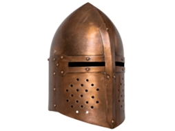 Vidaxl Capacete De Cavaleiro Medieval Réplica Larp Aço Cobre
