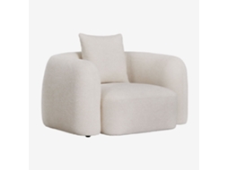 Sklum Pacote De 2 Poltronas Coco Chenille Poliéster                       Chenille Branco Grosso