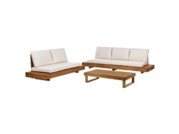 Sofá de jardim BELIANI Marettimo de Madeira de acácia com certificado FSC® Castanho claro 187x68x70