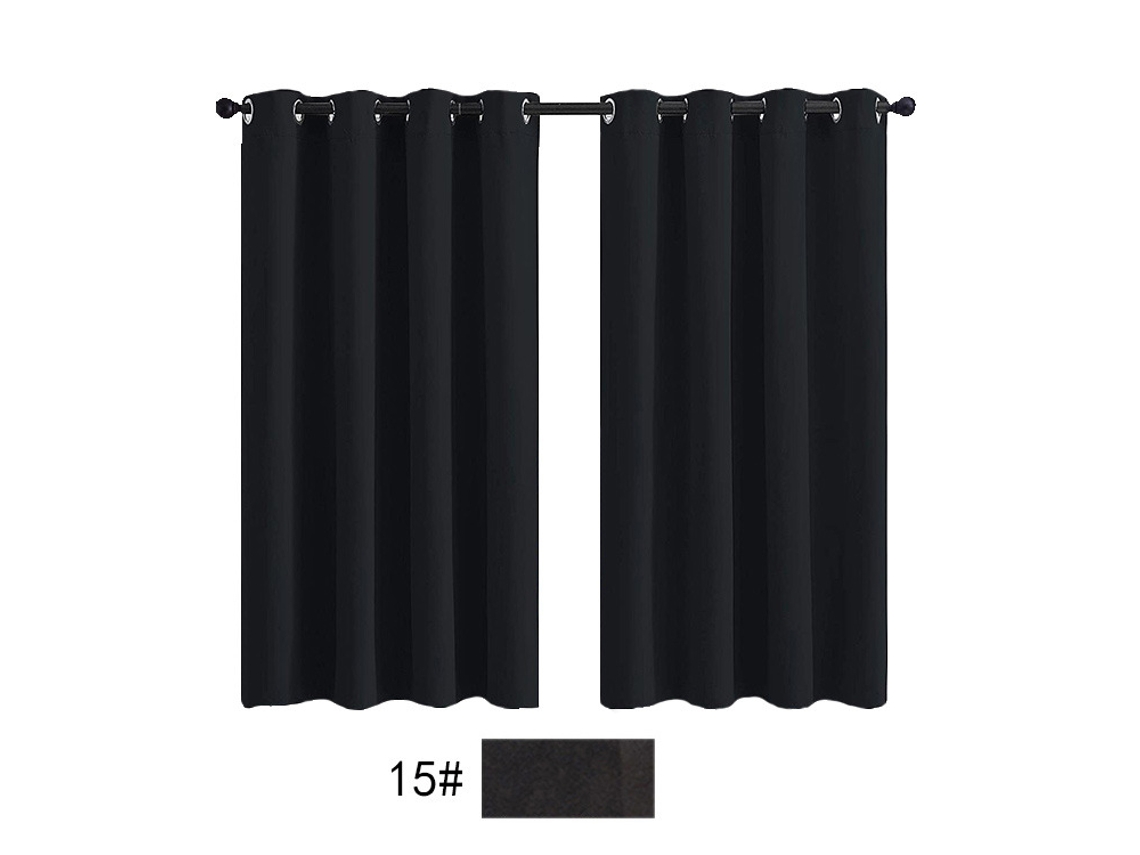 Cortinas Blackout Com Isolamento Térmico E Redução De Ruído, Par De Cortinas Blackout Com Ilhós Para Janelas Preto SUNNY SPACES