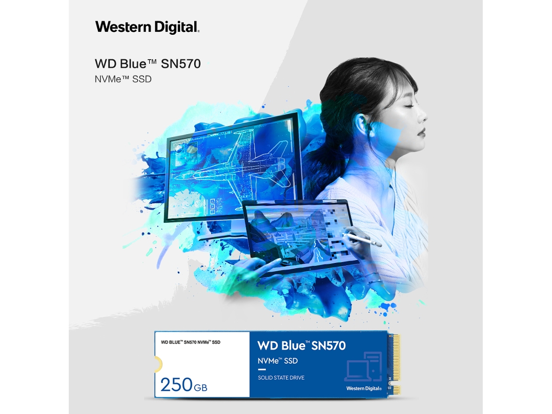 Wd Blue Sn570 250gb Nvme M.2 Ssd Unidade De Estado Sólido De Alta Velocidade E Grande Capacidade