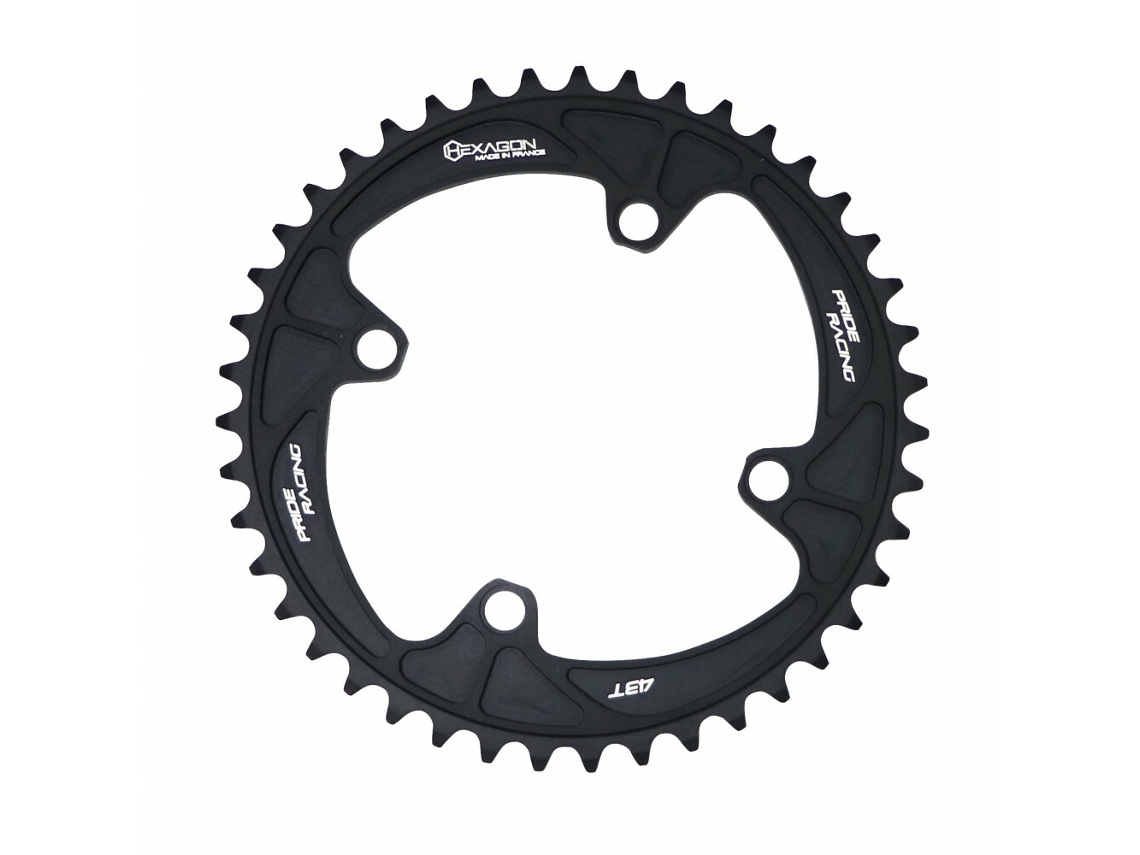 Roda dentada 4 parafuso sem rosca PRIDE RACING Hexagon 38T TU