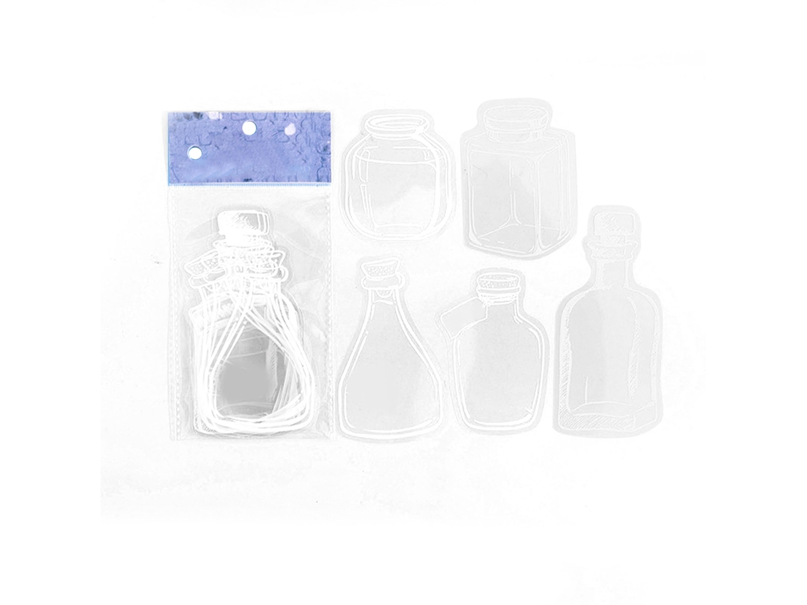 Autocolantes De Libro De Recuerdos Botella De Deseos Transparentes Pet Impermeables Decorativos 20 Hojas