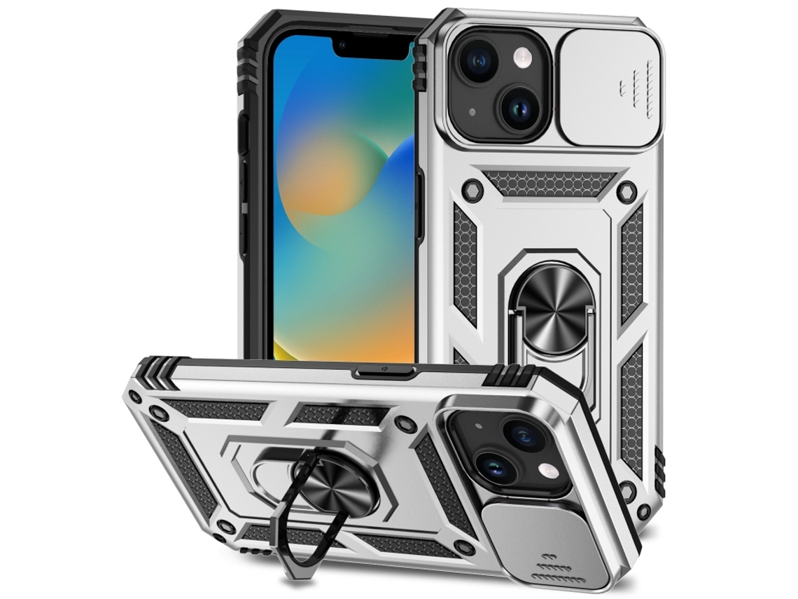 Capa Para Iphone 15 Plus - Suporte Deslizante Para Câmera