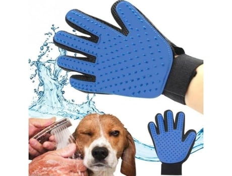 Luva De Toalete Massage Para Cães E Gatos Escova De Limpeza Banho Para Animais Pente Para Pelos Longos E Curtos De Borracha Boomersun (direita)