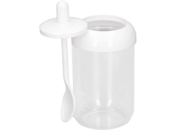 Pote Para Temperos Conjunto 3 Peças Transparente Colher Cozinha