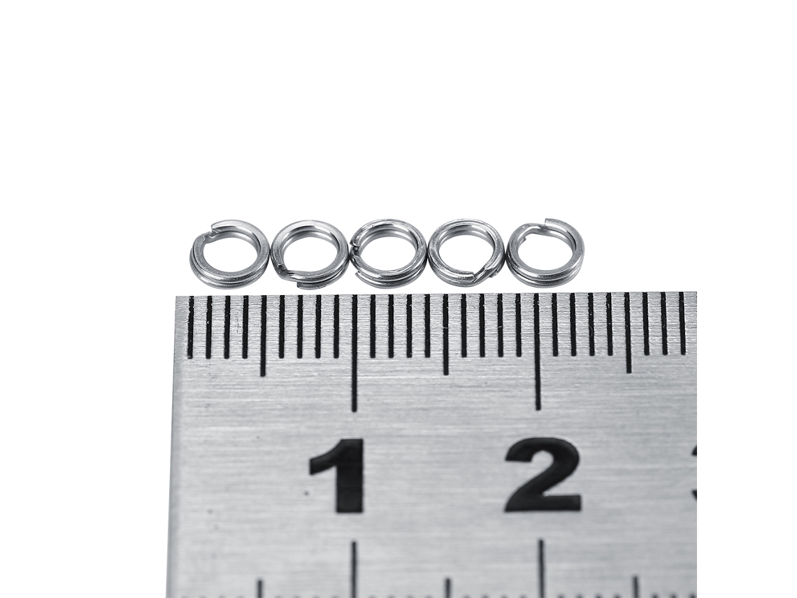 Conector Anel Split Aço Inox Isca Pesca 4 100pcs