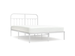 Bed Frame, Bed Frames Vidaxl Branco Aço (135 X 190 Cm)