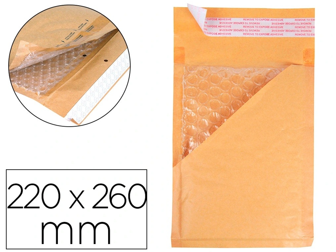 Envelope Borbulhas Q Connect Creme E/2 220X260mm Caixa de 100