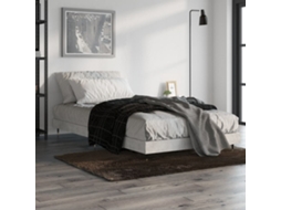 Vidaxl Estrutura De Cama 90x190 Cm Derivados De Madeira Cinza Cimento