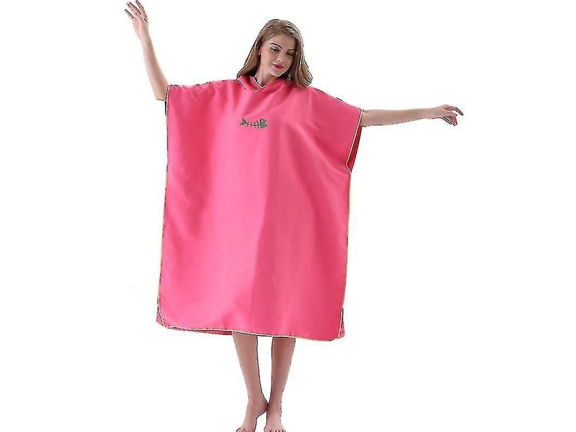 Manta de praia microfibra de secagem rápida, capa de banho rosa vermelha S/MARCA