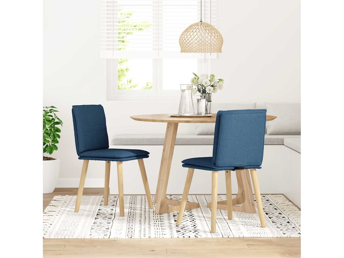 Maison Exclusive - Cadeiras De Jantar 2 Pcs Tecido Azul