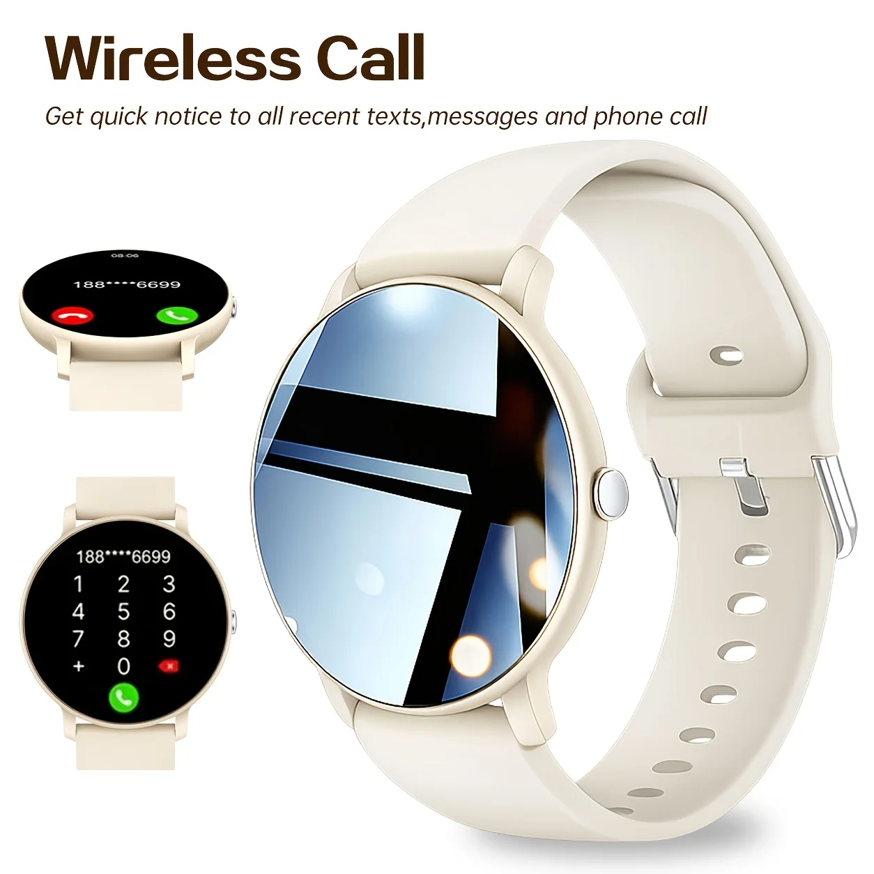 (jinzi) Smartwatch Multifuncional, Simples E Elegante